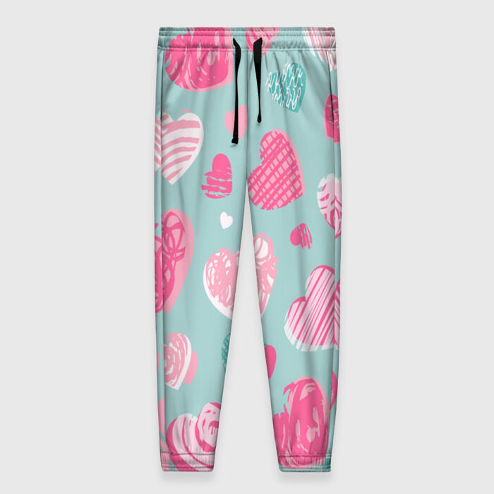 Женские брюки 3D Любовь паттерн фото