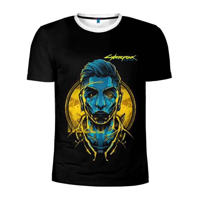 Мужская футболка 3D спортивная Cyberpunk 2077 фото