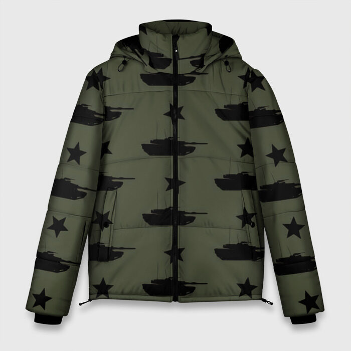 Мужская зимняя куртка 3D 23 февраля | Танки фото