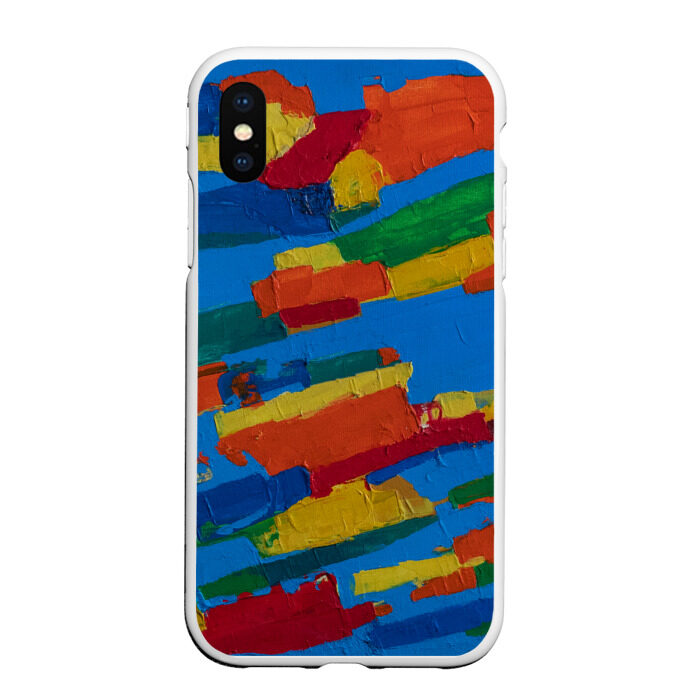 Чехол для iPhone XS Max матовый Разноцветная абстракция фото