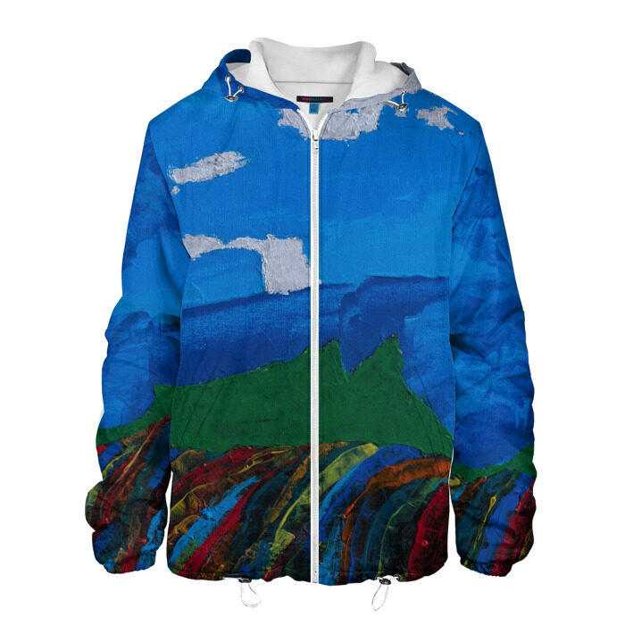 Мужская куртка 3D Разноцветная абстракция фото