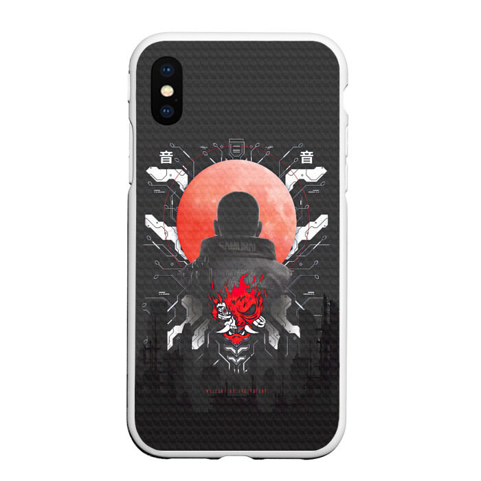 Чехол для iPhone XS Max матовый Cyberpunk 2077 WELCOME TO THE FUTURE фото