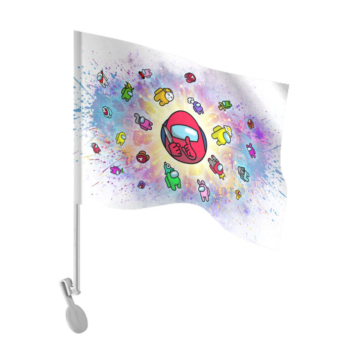 Флаг для автомобиля Among us space фото