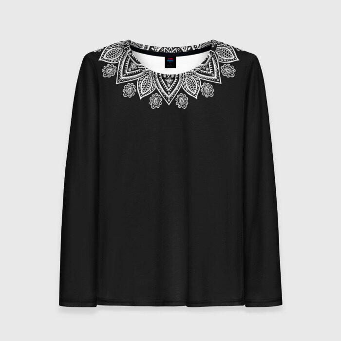 Женский лонгслив 3D Цветочная абстракция фото