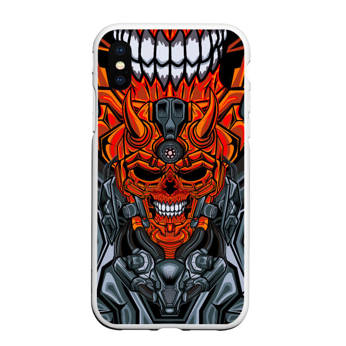 Чехол для iPhone XS Max матовый CyberSkull фото