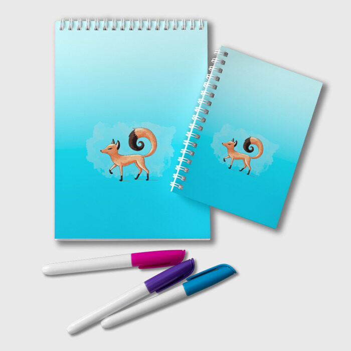 Блокнот гуляющий лисенок фото