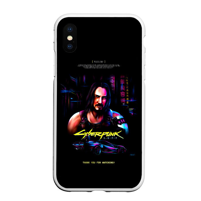 Чехол для iPhone XS Max матовый Cyberpunk 2077 фото