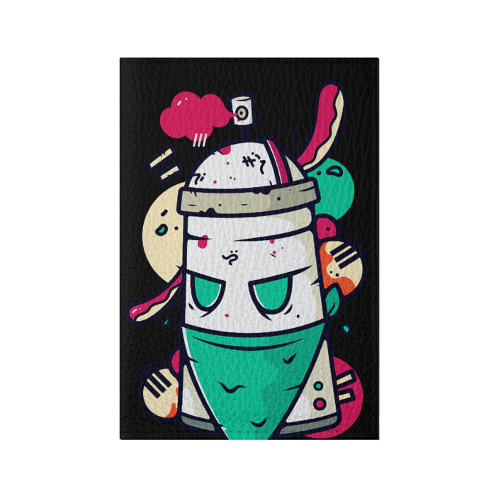 Обложка для паспорта матовая кожа граффити фото