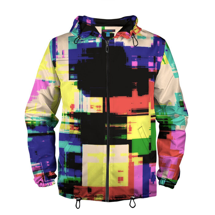 Мужская ветровка 3D Глитч фото