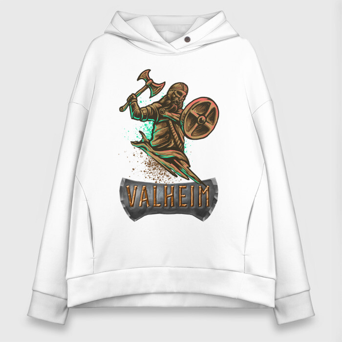 Женское худи Oversize хлопок VALHEIM | ВАЛЬХЕЙМ (Z) фото
