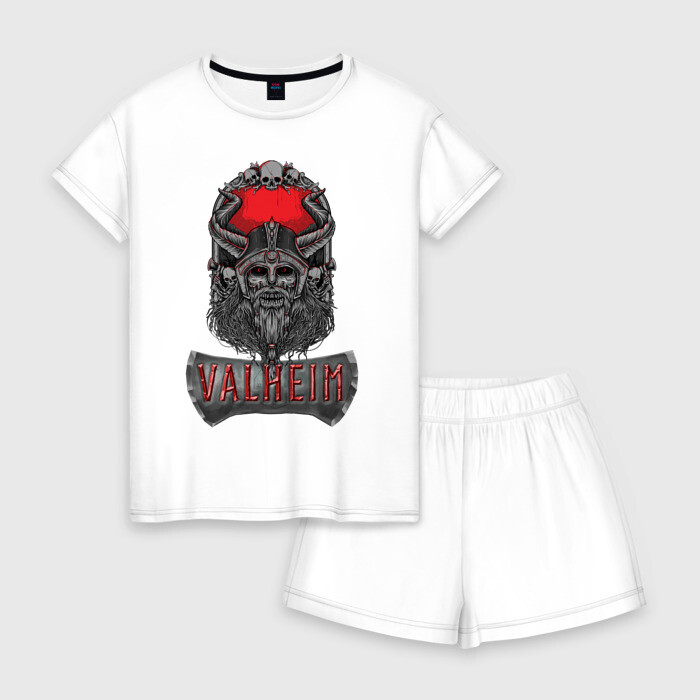 Женская пижама с шортиками хлопок VALHEIM | ВАЛЬХЕЙМ (Z) фото