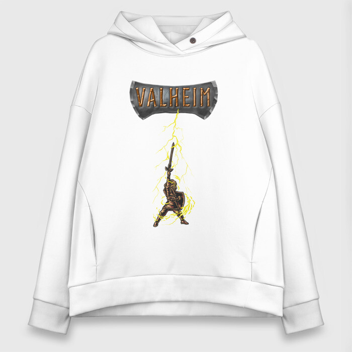 Женское худи Oversize хлопок VALHEIM | ВАЛЬХЕЙМ (Z) фото