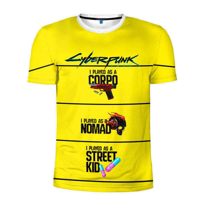 Мужская футболка 3D спортивная Cyberpunk 2077 Киберпанк 207 фото