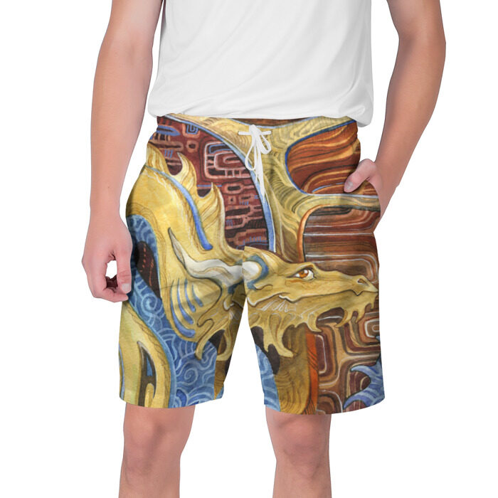 Мужские шорты 3D узорчатый дракон фото