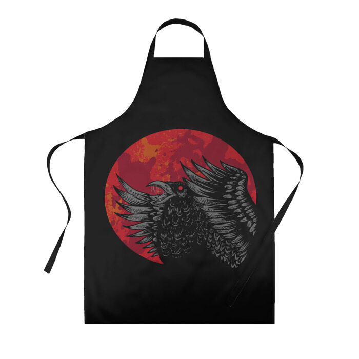 Фартук 3D Ворон фото