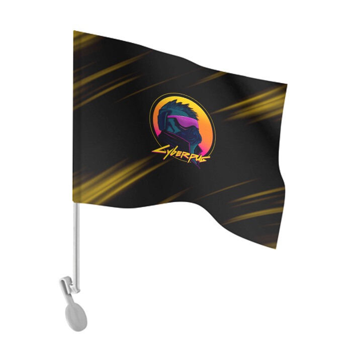Флаг для автомобиля CyberPUG фото