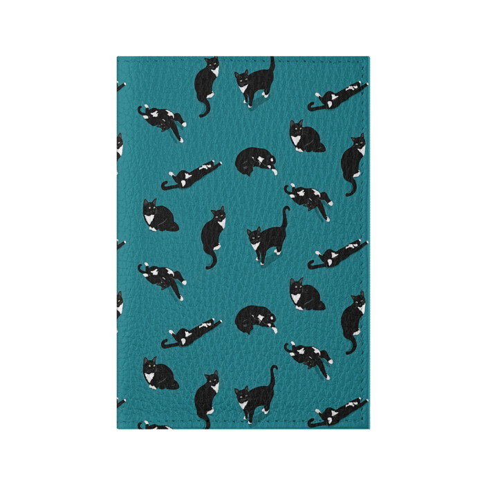 Обложка для паспорта матовая кожа Коты и кошечки фото