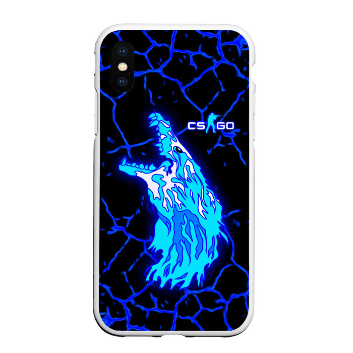 Чехол для iPhone XS Max матовый CS GO Howl Neon фото