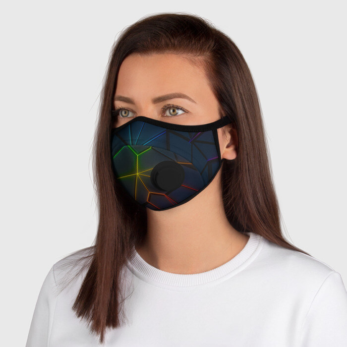 Маска из неопрена НЕОНОВЫЕ ПЛИТЫ | 3D ПЛИТЫ фото