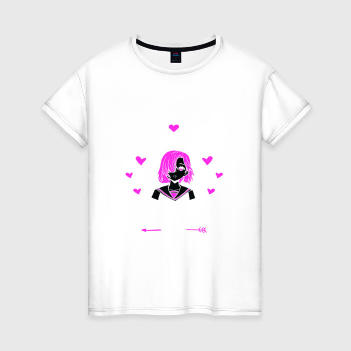 Женская футболка хлопок Just A Girl Sketching фото