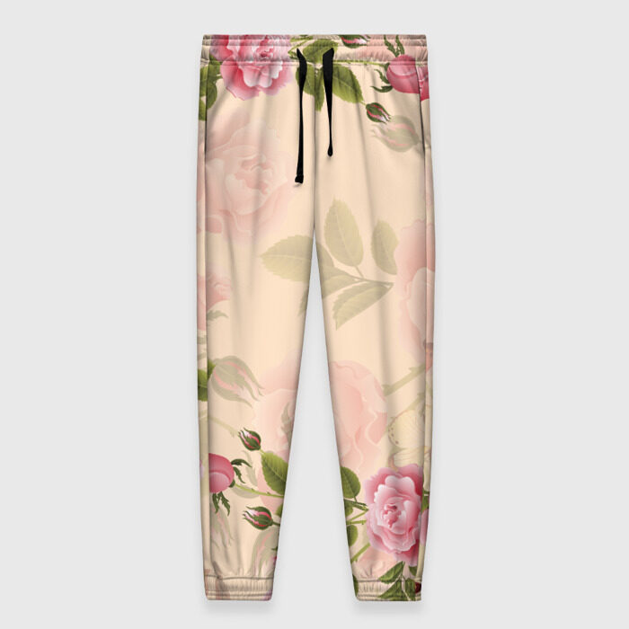 Женские брюки 3D ЦВЕТЫ / FLOWERS / 8 МАРТА фото
