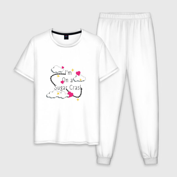 Мужская пижама хлопок Im On A Sugar Crash фото