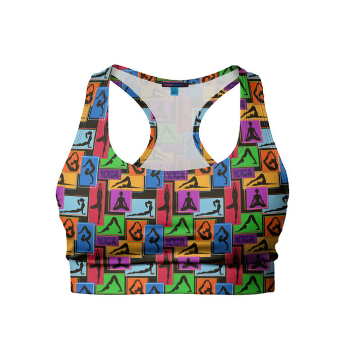 Женский спортивный топ 3D Йога фото