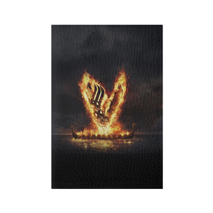 Обложка для паспорта матовая кожа Викинги | Vikings (+спина) (Z) фото