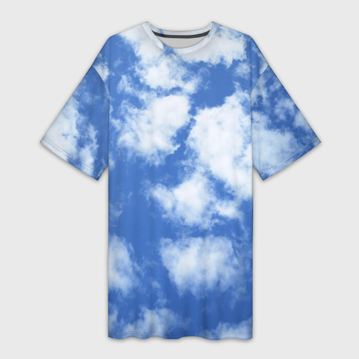 Платье-футболка 3D ОБЛАКА фото