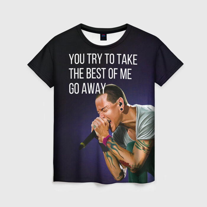 Женская футболка 3D GO AWAY фото