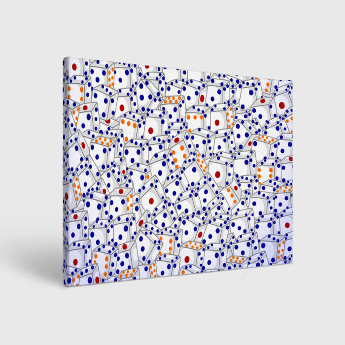 Холст прямоугольный Игральные кубики фото