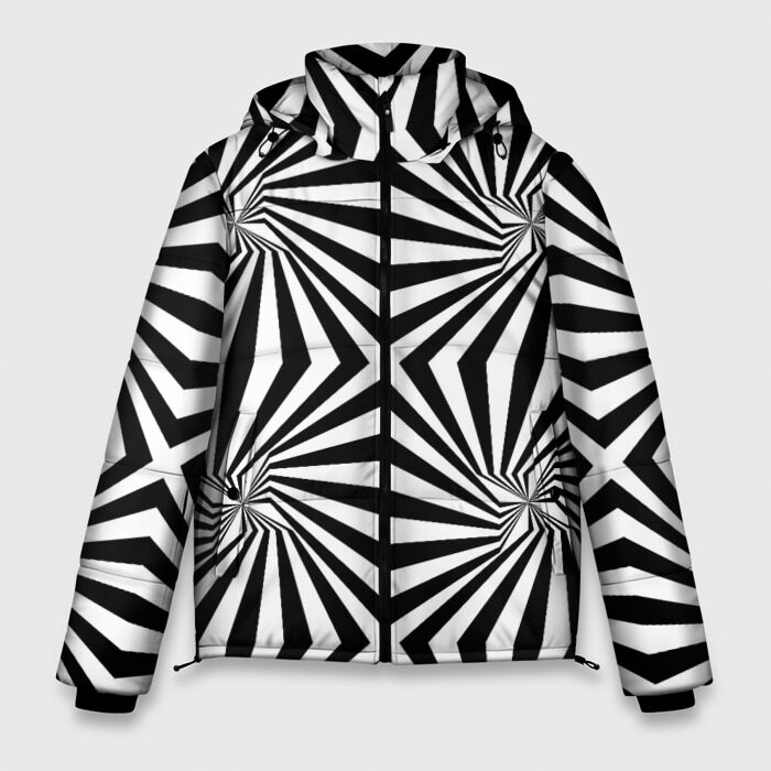 Мужская зимняя куртка 3D Оптическая иллюзия фото