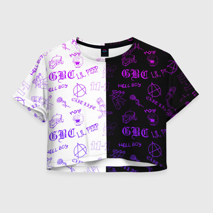 Женская футболка Crop-top 3D LIL PEEP фото