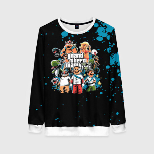 Женский свитшот 3D Grand Theft Mario V фото