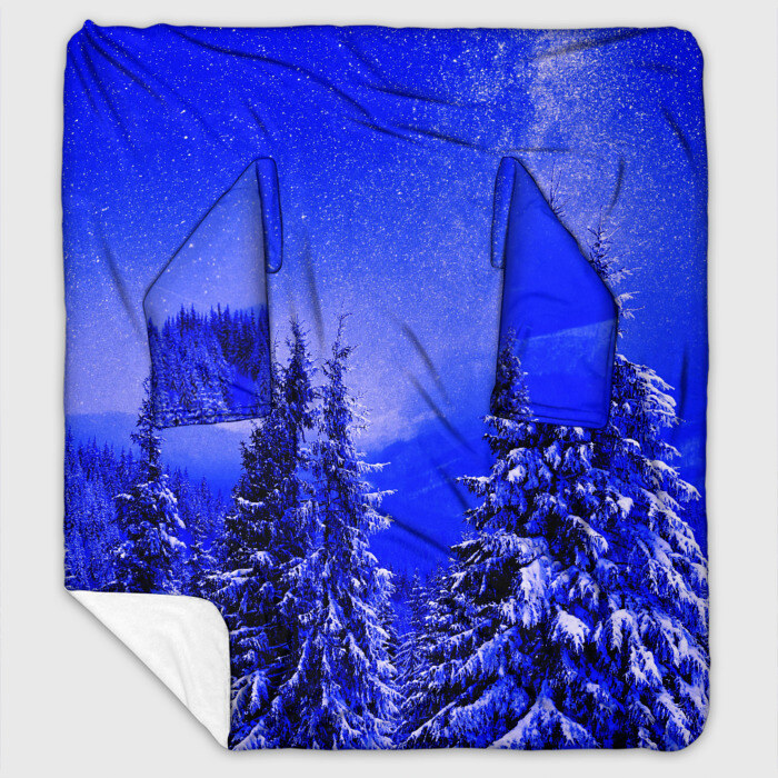 Плед с рукавами Зимний лес фото