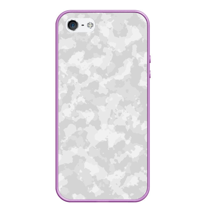 Чехол для iPhone 5/5S матовый СНЕЖНЫЙ КАМУФЛЯЖ фото