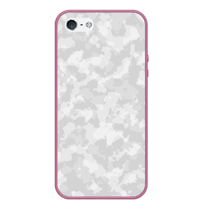 Чехол для iPhone 5/5S матовый СНЕЖНЫЙ КАМУФЛЯЖ фото