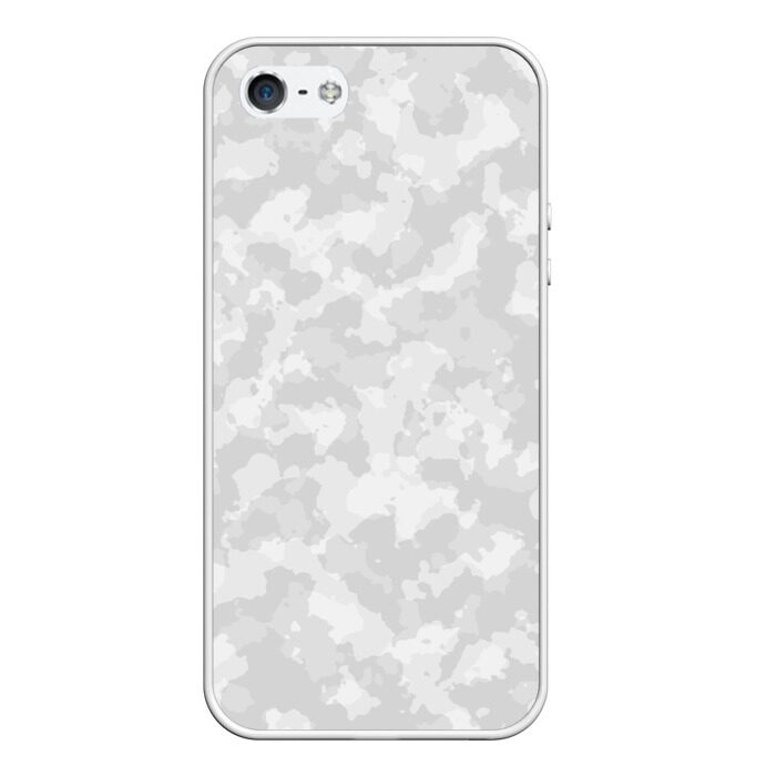 Чехол для iPhone 5/5S матовый СНЕЖНЫЙ КАМУФЛЯЖ фото