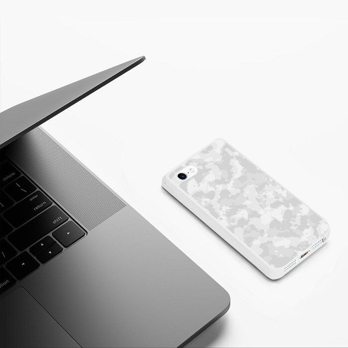 Чехол для iPhone 5/5S матовый СНЕЖНЫЙ КАМУФЛЯЖ фото