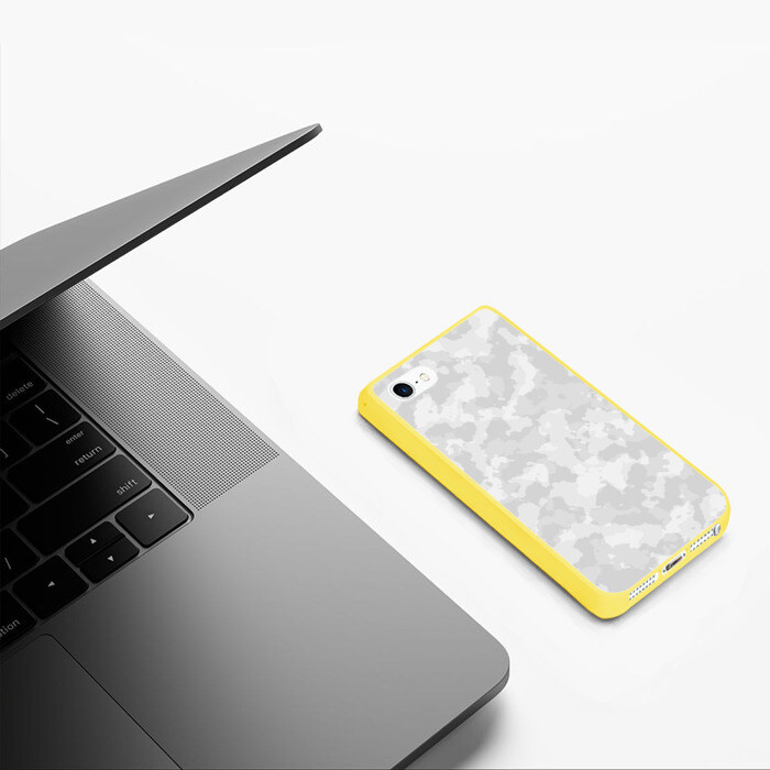 Чехол для iPhone 5/5S матовый СНЕЖНЫЙ КАМУФЛЯЖ фото