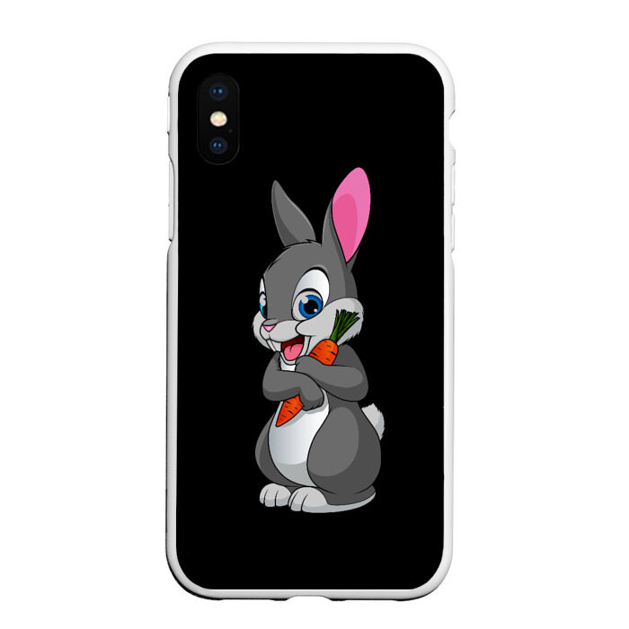 Чехол для iPhone XS Max матовый ЗАЙКА фото