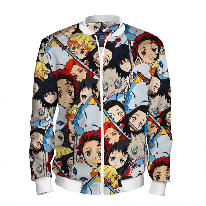 Мужской бомбер 3D КЛИНОК, РАССЕКАЮЩИЙ ДЕМОНОВ фото