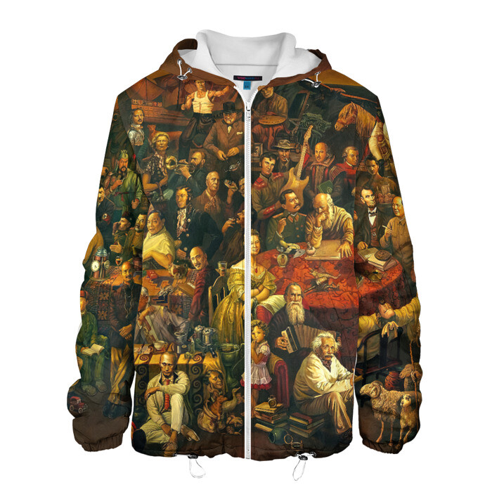 Мужская куртка 3D 100 ЗНАМЕНИТЫХ ЛЮДЕЙ КАРТИНА фото