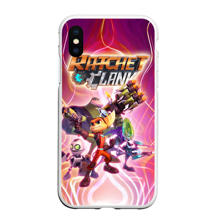 Чехол для iPhone XS Max матовый Рэтчет и Кланr фото