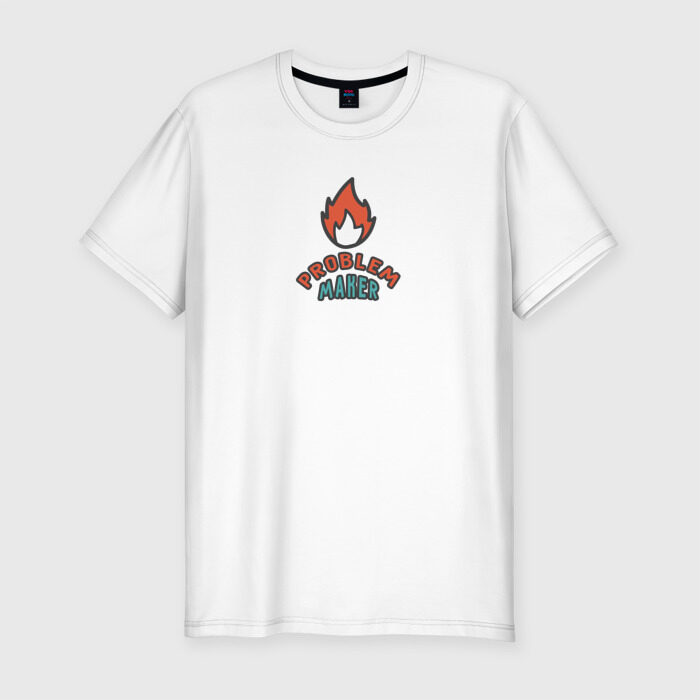 Мужская футболка хлопок Slim Создатель проблем фото