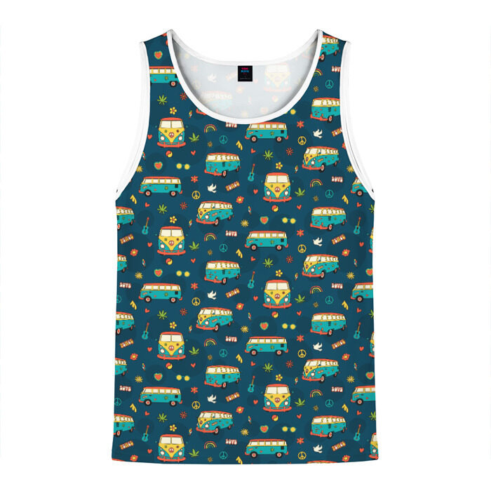 Мужская майка 3D Фургоны хиппи фото