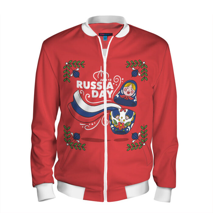 Мужской бомбер 3D Russian Day фото