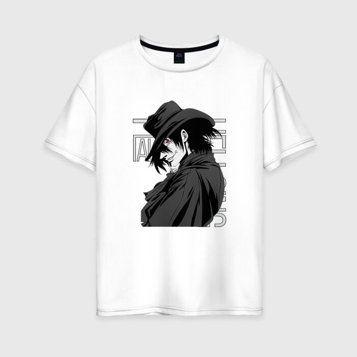 Женская футболка хлопок Oversize Хеллсинг фото