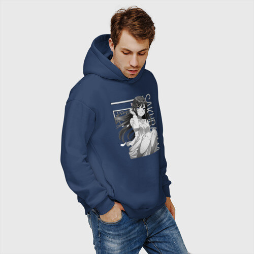 Мужское худи Oversize хлопок Маи Сакураджима фото
