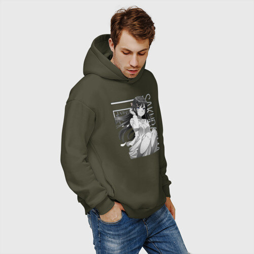 Мужское худи Oversize хлопок Маи Сакураджима фото